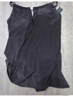 Aqua Green Black UPF 50 High Neck Swimwear Romper Women Size 16W